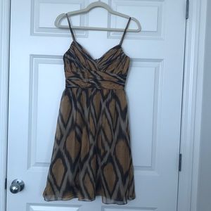 Decode 1.8 Brown/Yellow Mid-length Dress Size 2